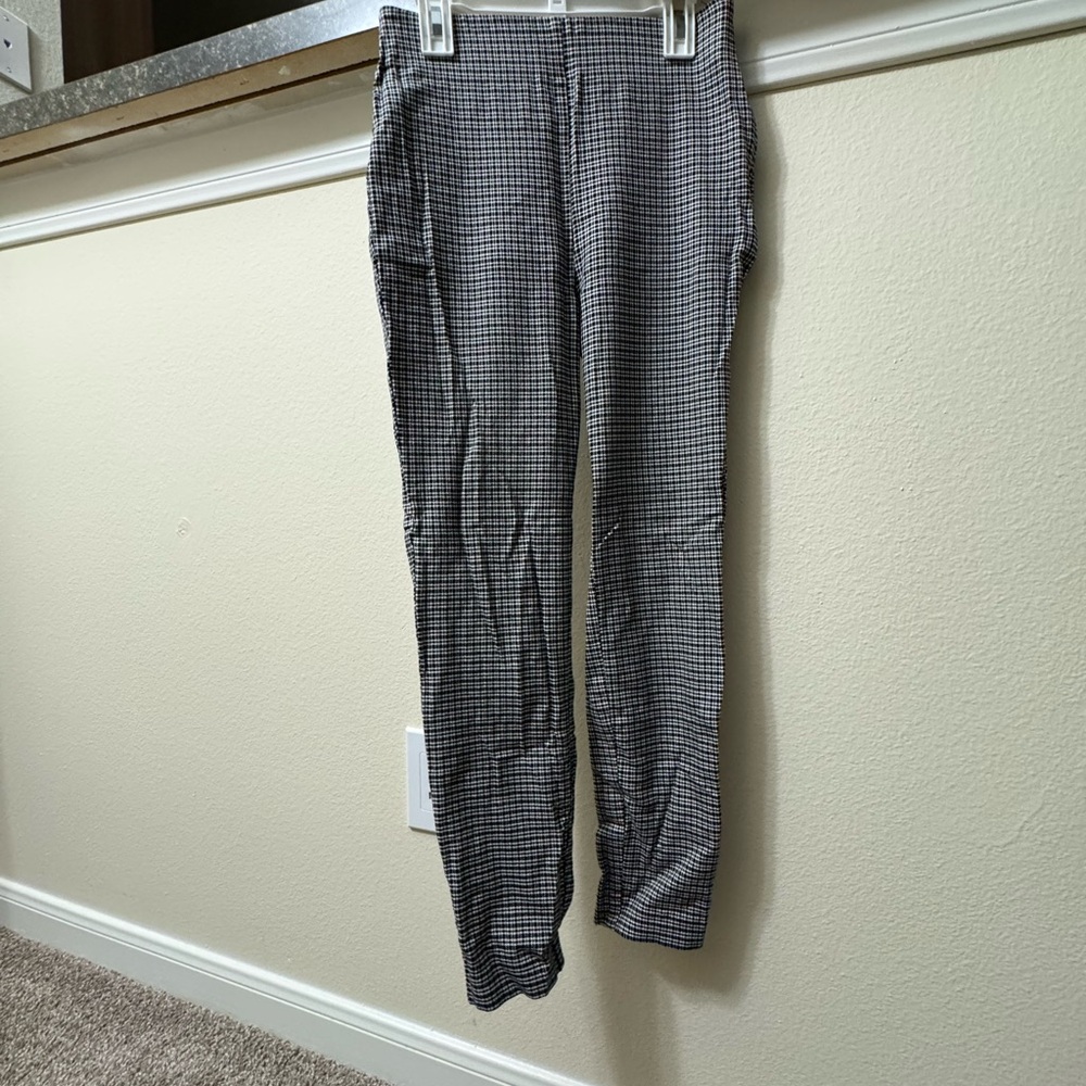 LOFT Black and White Cargo Pants with Tapered Legs